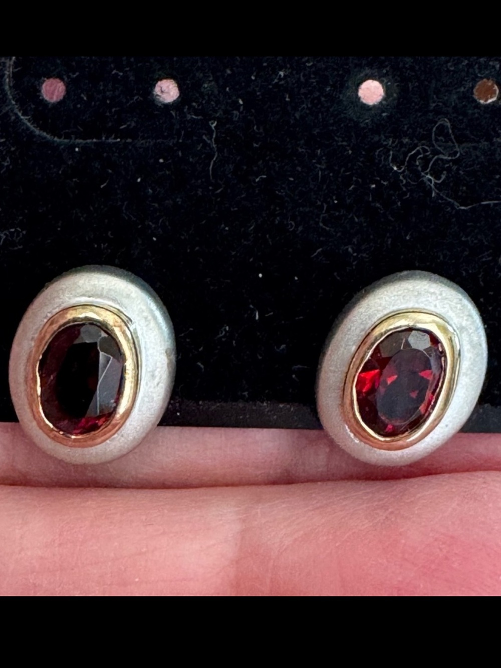 925 Garnet Earrings